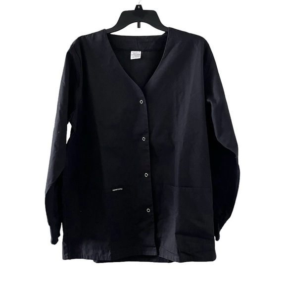 Fashion Castle Black Lab Coat / Scrub Jacket - Picture 1 of 4